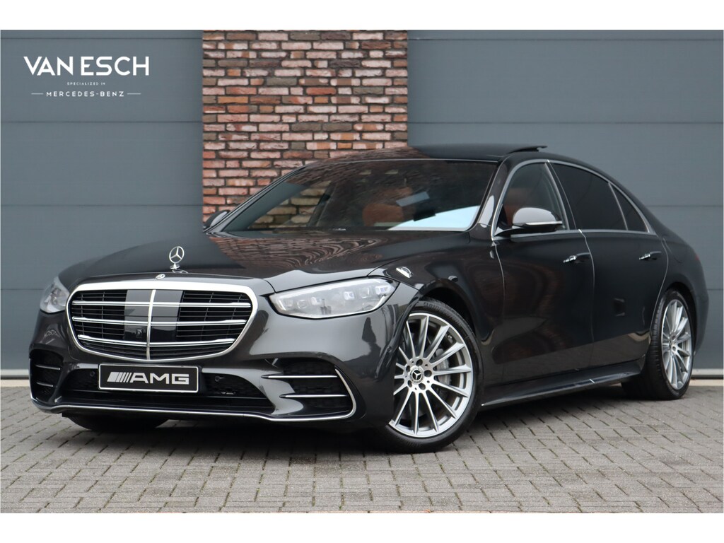 Mercedes-Benz S-klasse 580 e 4MATIC Lang AMG Line | First-Class Rear Executivepakket | Airmatic | Achterasbesturing | Distronic+ | Burmester 4D | Koelbox | MBUX Tablet | Massage | Stoelventilatie | Verwarmd Stuurwiel |