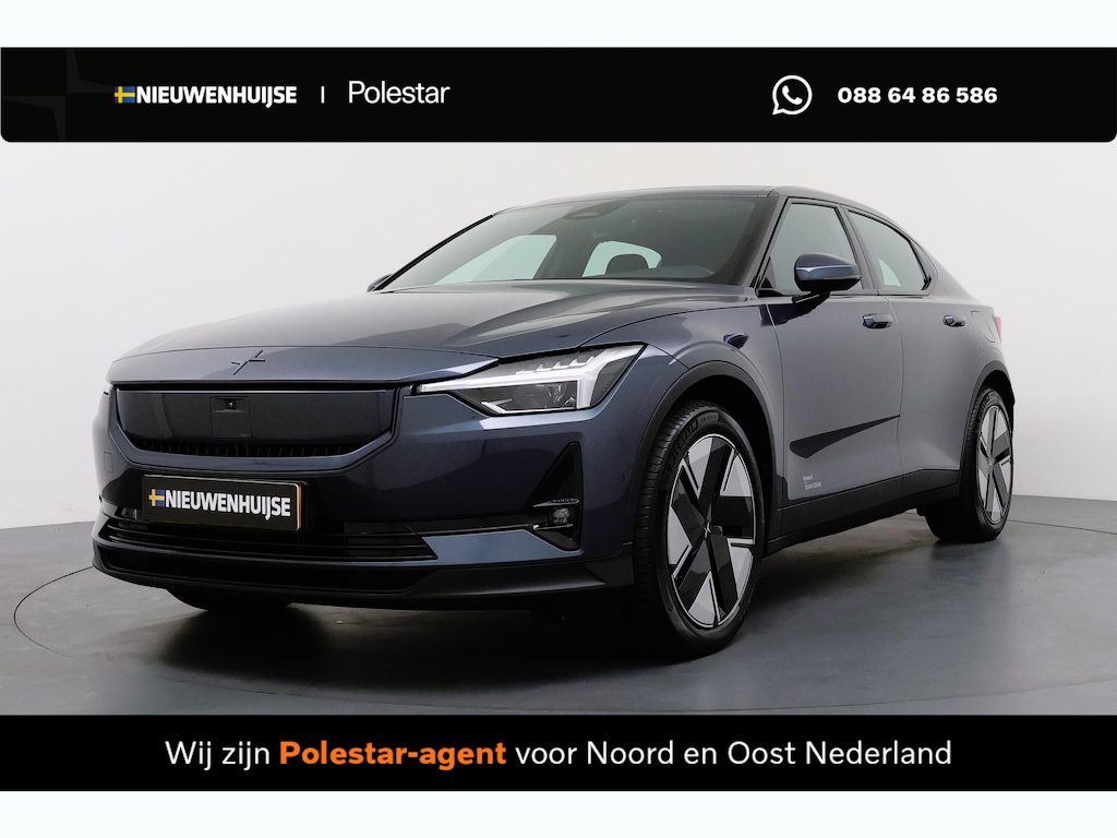 Polestar 2 Long Range Single Motor 82 kWh | Trekhaak | Panoramadak | 360 Graden Camera | Keyless Entry | Elektrische Achterklep | Elektrisch Verstelbare Voorstoelen | Stoelverwarming | Cruise Control Adaptief | BLIS | Google Navigatie | Apple Carplay | Android Auto