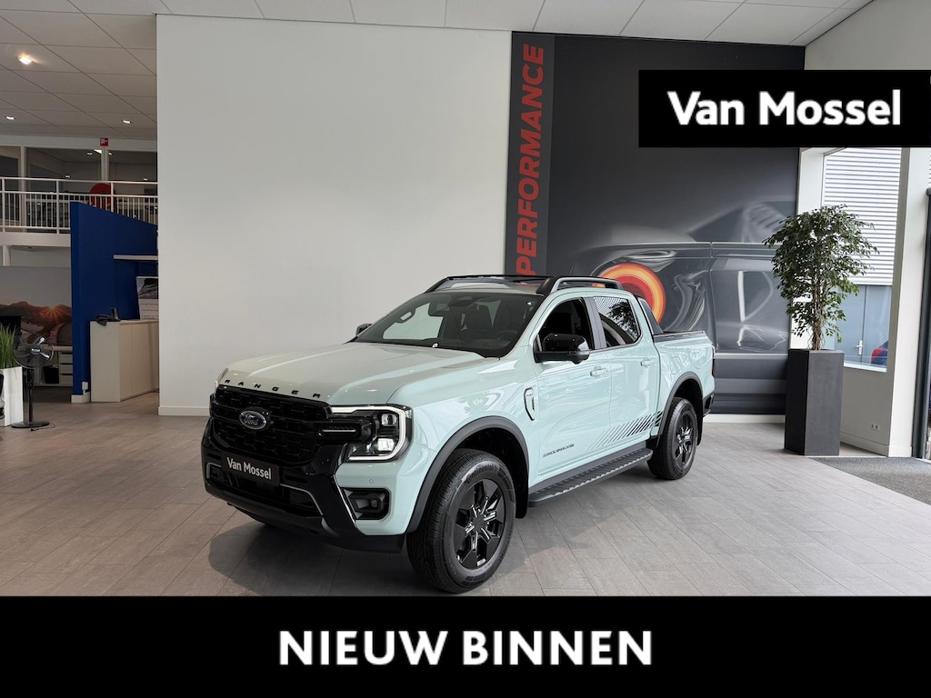 Ford Ranger Stormtrak 2,3 PHEV Double Cab | CHILL GREY | 2,3KW PRO POWER ONBOARD| 3500KG TREKGEWICHT | ROLLERTOP | ADAPTIVE CRUISE | 360 CAMERA | STOEL EN STUURVERWARMING | B&O |