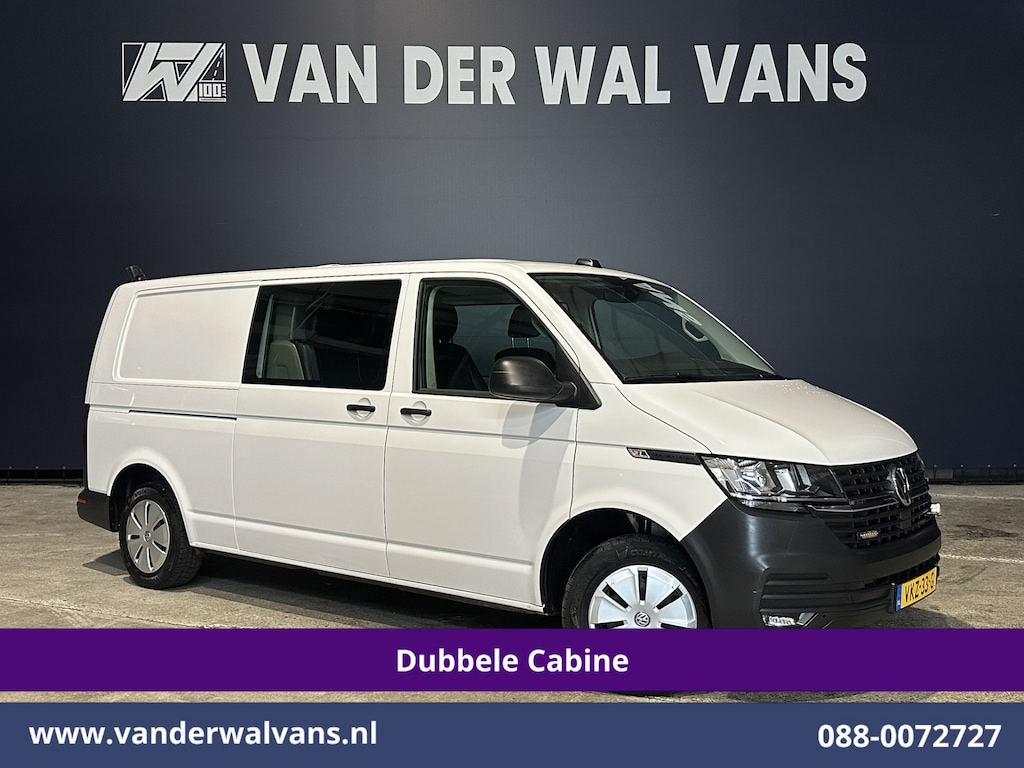 Volkswagen Transporter 2.0 TDI 150pk 4Motion L2H1 Dubbele Cabine Euro6 Airco | 5-Zits | Apple Carplay | Cruisecontrol | Omvormer Android Auto, 2500kg Trekhaak, Leder, Parkeersensoren, Achterklep