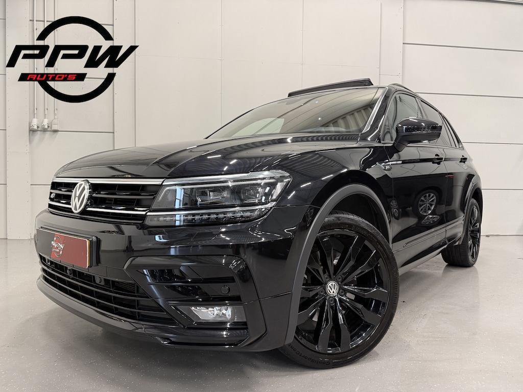 Volkswagen Tiguan 2.0 TSI 4Motion 3x R-Line BLACK PANO/VOL-LEER/20"/360CAM/LED-PLUS/ACC/MEMORY/VIRTUAL/CARPLAY/PRIVACY/DONKERE-HEMEL/EL.A.KLEP/DEEP BLACK PEARL