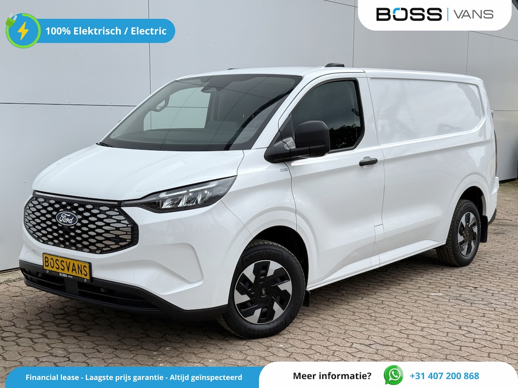 Ford E-Transit Custom 71kWh 136PK Elektrisch L1 344KM WLTP 2300kg Trekvermogen BEV Snelladen LED ACC Camera Carplay Parkeersensoren v+a