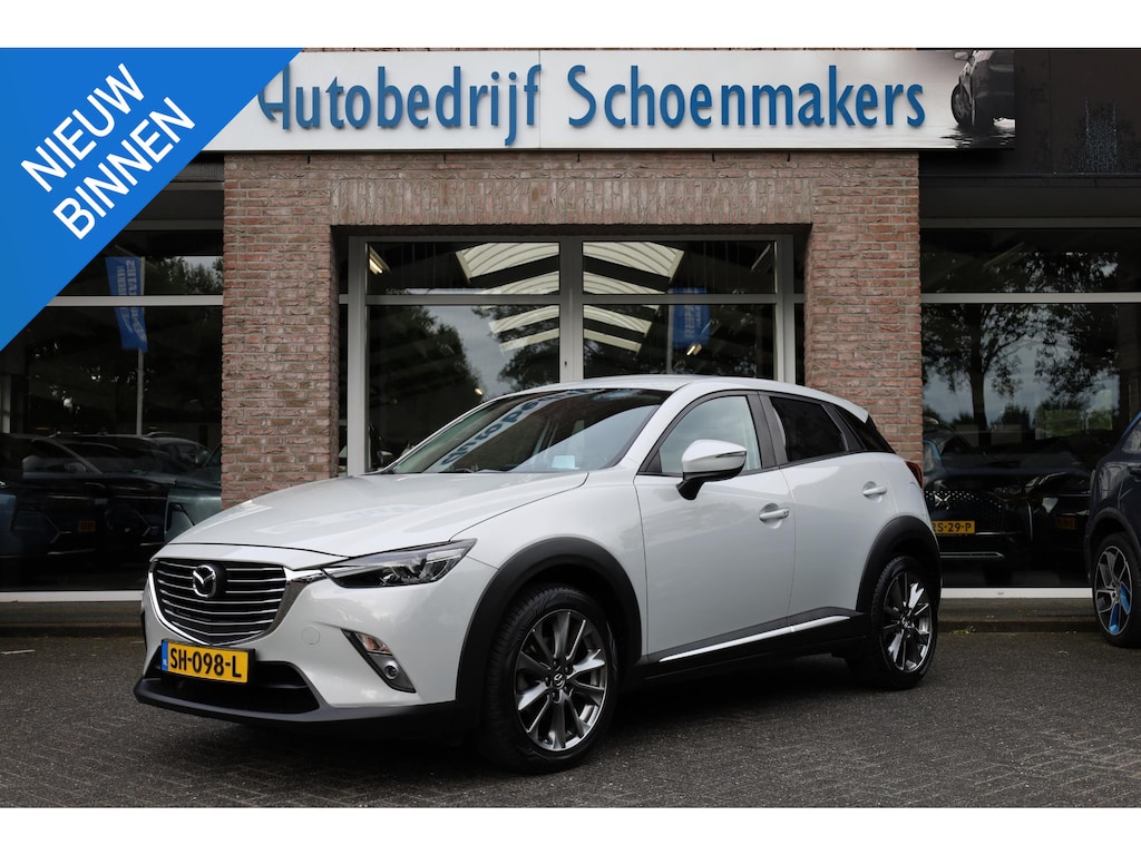 Mazda CX-3 2.0 SkyActiv-G 120 GT-Luxury LEER ELEC.MEMORYSTOELEN STOELVERW. HUD/ADD CAMERA DAB NAVI CRUISE CLIMA PDC 18''LMV NAP