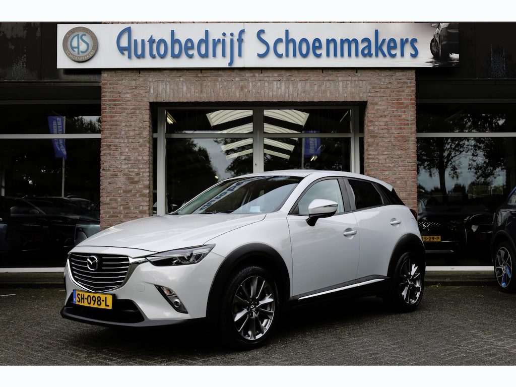Mazda CX-3 2.0 SkyActiv-G 120 GT-Luxury LEER ELEC.MEMORYSTOELEN STOELVERW. HUD/ADD CAMERA DAB NAVI CRUISE CLIMA PDC 18''LMV NAP