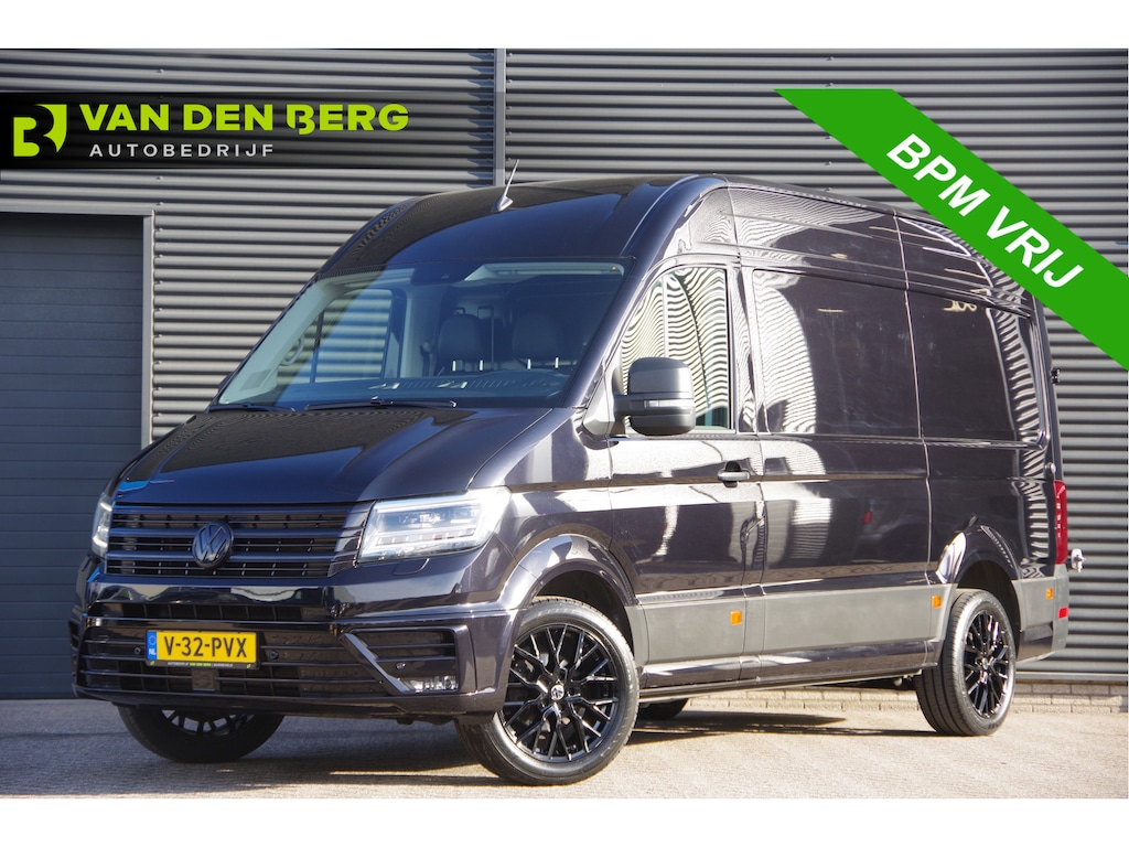 Volkswagen Crafter 35 2.0 TDI L3H3(L2H2) 3-ZITS, 177PK AUT. LED, ADAPT. CRUISE, STOELVERWARMING, STUURVERWARMING, VOORRUIT VERWARMING, STANDKACHEL, GEVEERDE ERGO ACTIVE STOEL