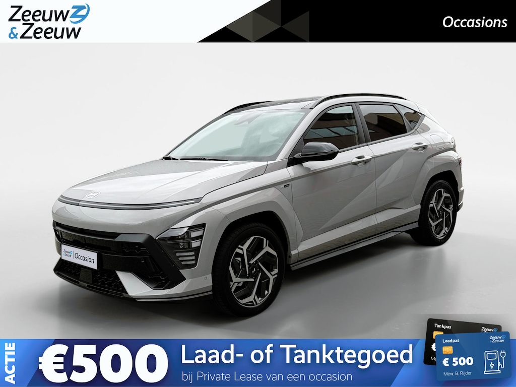 Hyundai Kona 1.6 GDI HEV N Line Sky | Schuif-/kantel dak | 360 camera | Apple Carplay/ Android Auto | Stoelverwarming voor & achter | Stoelventilatie |  Navigatie | Zeer nette auto!!!
