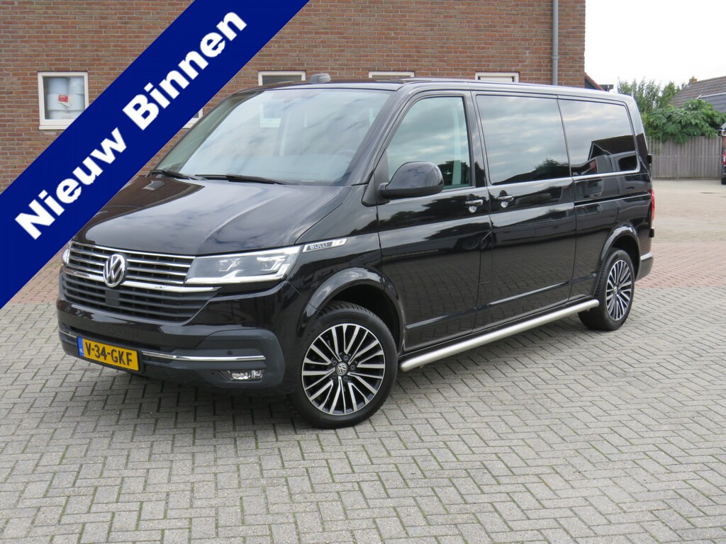 Volkswagen Transporter 2.0 TDI 150Pk DSG L2H1 DC Bulli * Garantie 07-2028 * 2x Schuifdeur Links+Rechts * Dub. Cabine * 18" Velgen * Trekhaak * Camera * Side Bars *