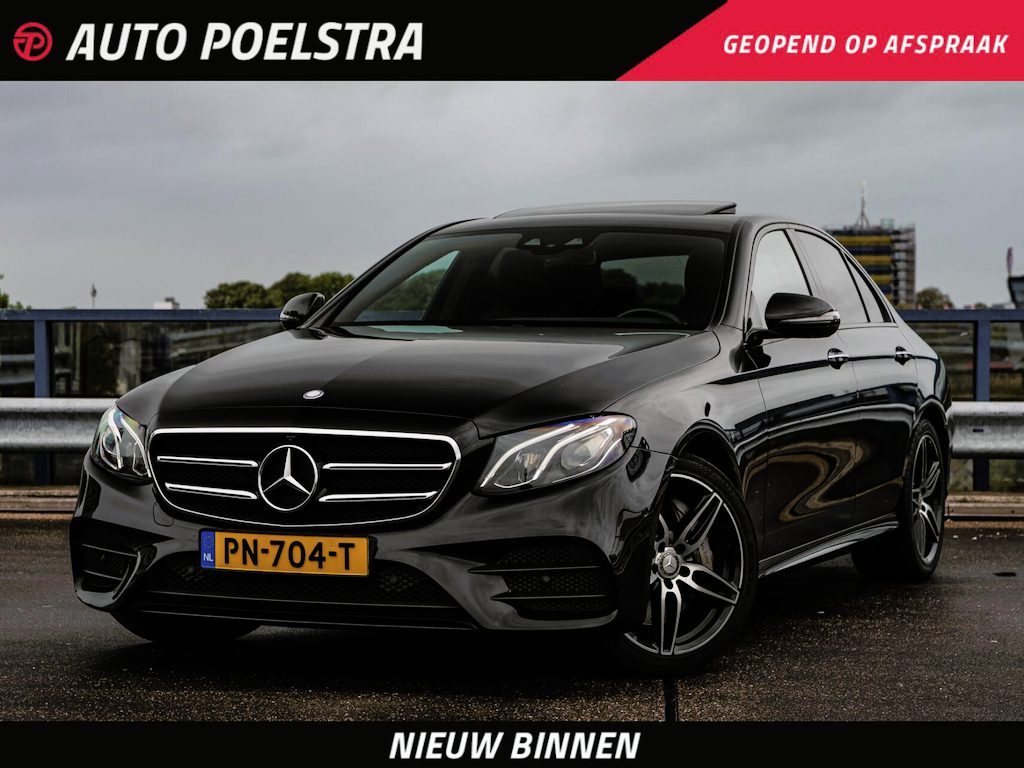 Mercedes-Benz E-klasse 350 d AMG Night Edition | Schuifdak | Burmester | Leder | HUD | 360 Camera | Widescreen | Dodehoekdetectie | Keyless | Apple CarPlay/Android Auto | 19"