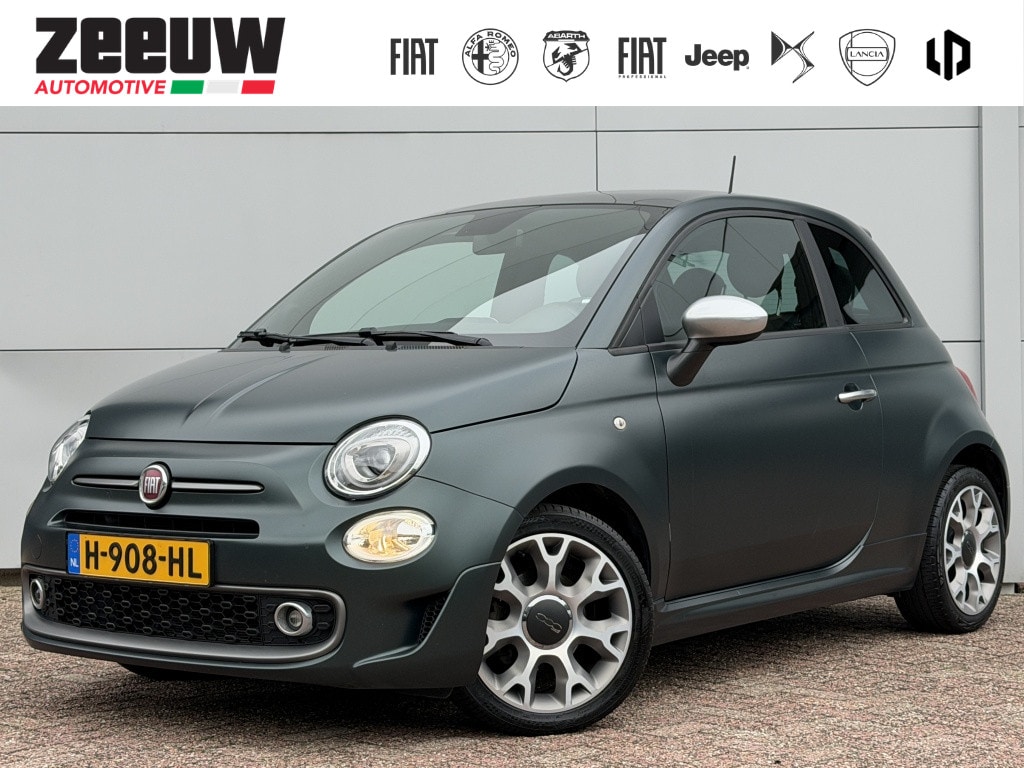 Fiat 500 1.0 Hybrid 70 PK Rockstar Clima Cruise Navi 16" Pano Matt Groen