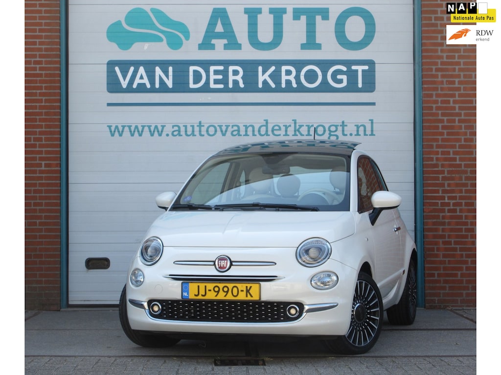 Fiat 500 0.9 TwinAir Turbo Lounge, Schuifdak, Airco, Navi, LM, APK 8-27