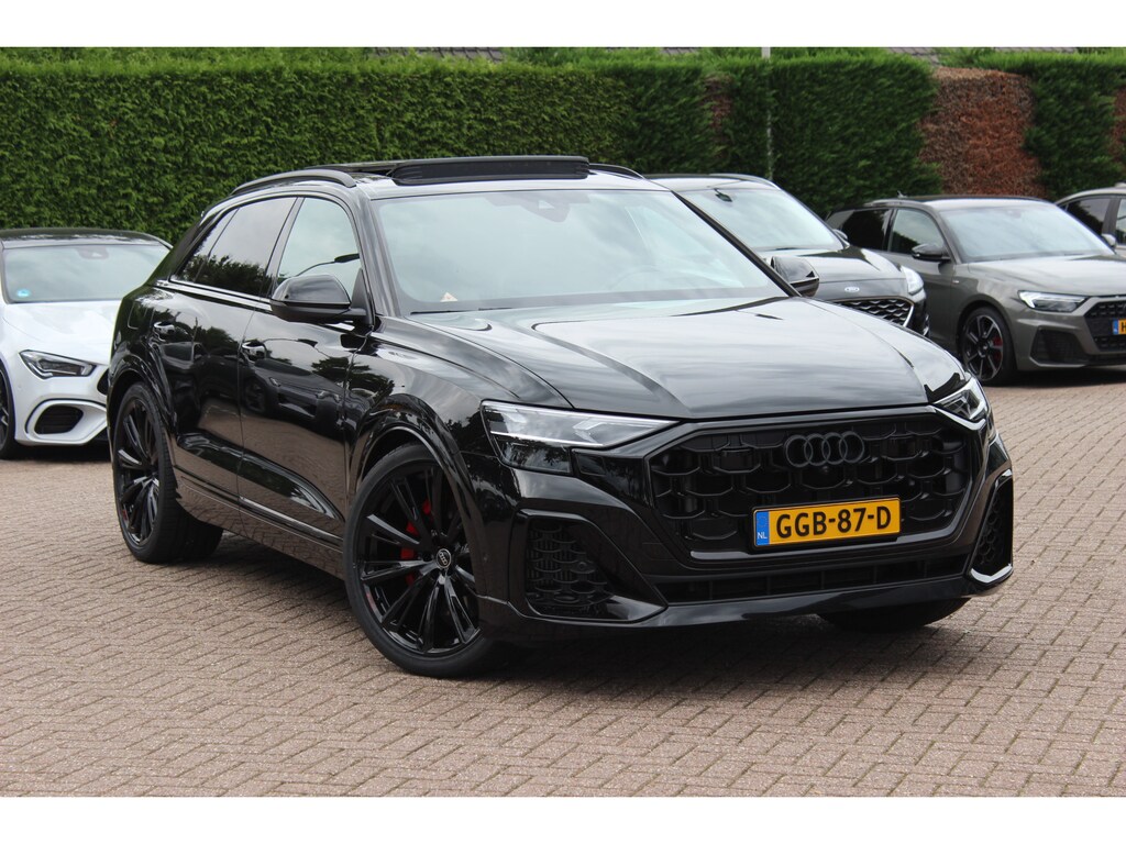 Audi Q8 60 TFSI e quattro Pro Line S Competition / SoH 95,9% / Trekhaak / Panoramadak / 360Camera / Head-up / B&O / Softclose / Achterasbesturing / 23'' / Laser LED / Keyless / Carbon intr. / Massage+Ventilatie / RS Seats / Dodehoek / DAB