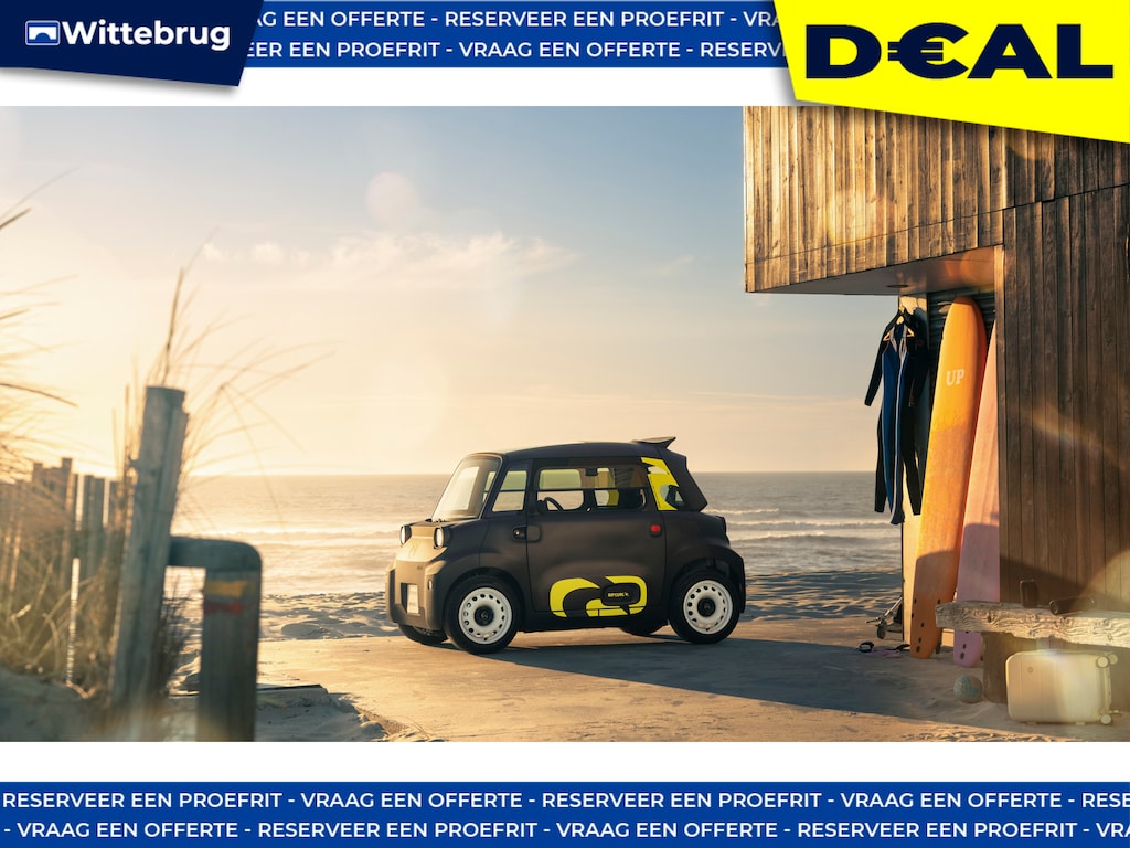 Citroën Ami Brommobiel ami Ripcurl Sunrise Achter spoiler | Glazendak | Direct rijden |