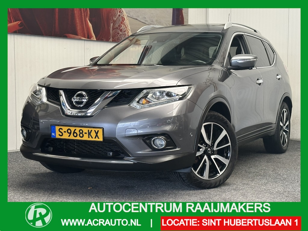 Nissan X-Trail 1.6 DIG-T TEKNA 7 PERSOONS PANORAMADAK MET AFN TREKHAAK NAVIGATIE LEDER STOELVERWARMING SCHUIF/KANTELDAK RIJSTROOKSENSOREN DODEHOEKSENSOREN 360 CAMERA ZEER MOOI !!