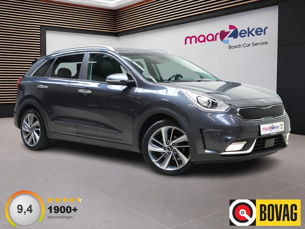 Kia Niro Hybrid 1.6 GDi DynamicPlusLine ✅Trekhaak✅Leer✅Stoelverw.✅Navi✅Schuifdak✅Elect. Stoel✅Cruise✅Clima✅