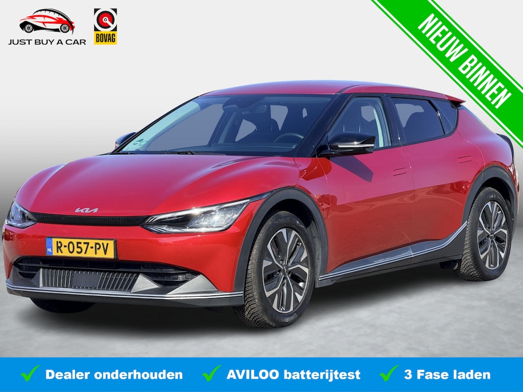 Kia EV6 Air 58 kWh SOH 94,4% | 3 Fase | Adaptive Cruise | Fabrieksgarantie | Dodehoek | Camera | Apple & Android | Stoel & Stuurverwarming | 1e Eigenaar | Dealeronderhouden |