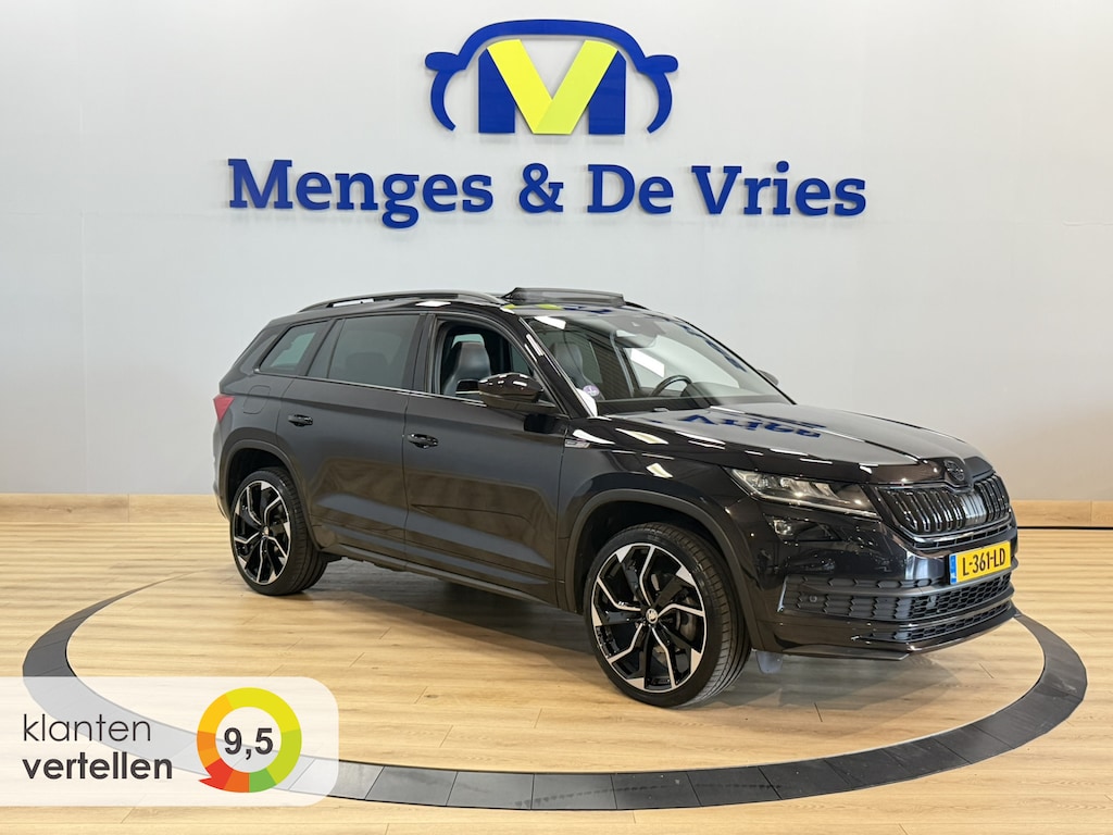 Skoda Kodiaq 1.5 TSI Sportline Plus 7p. Airco ECC | Panorama | trekhaak | Memory | Sfeer | 360 Camera | Adaptive Cruise