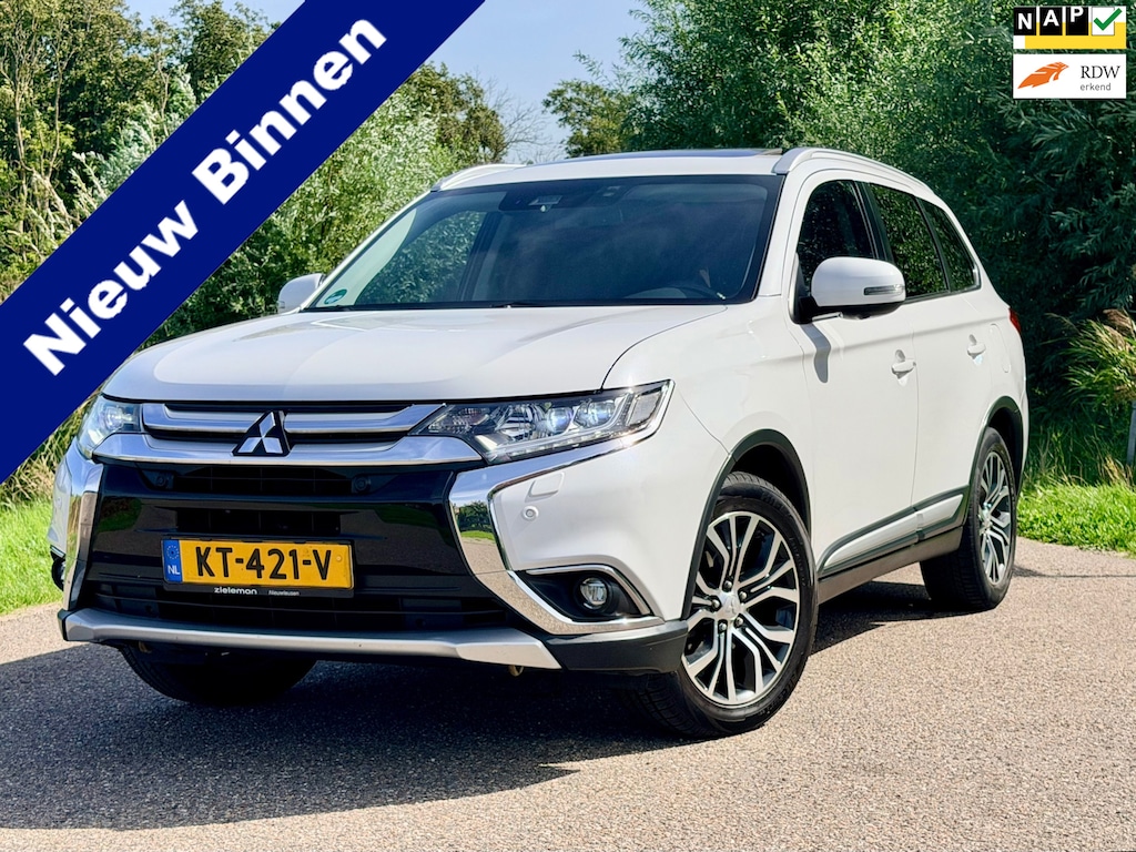 Mitsubishi Outlander 2.0 Instyle+ 4WD Leder Clima Schuifdak 7PERS Stoelverwarming 360Camera Trekhaak NAP