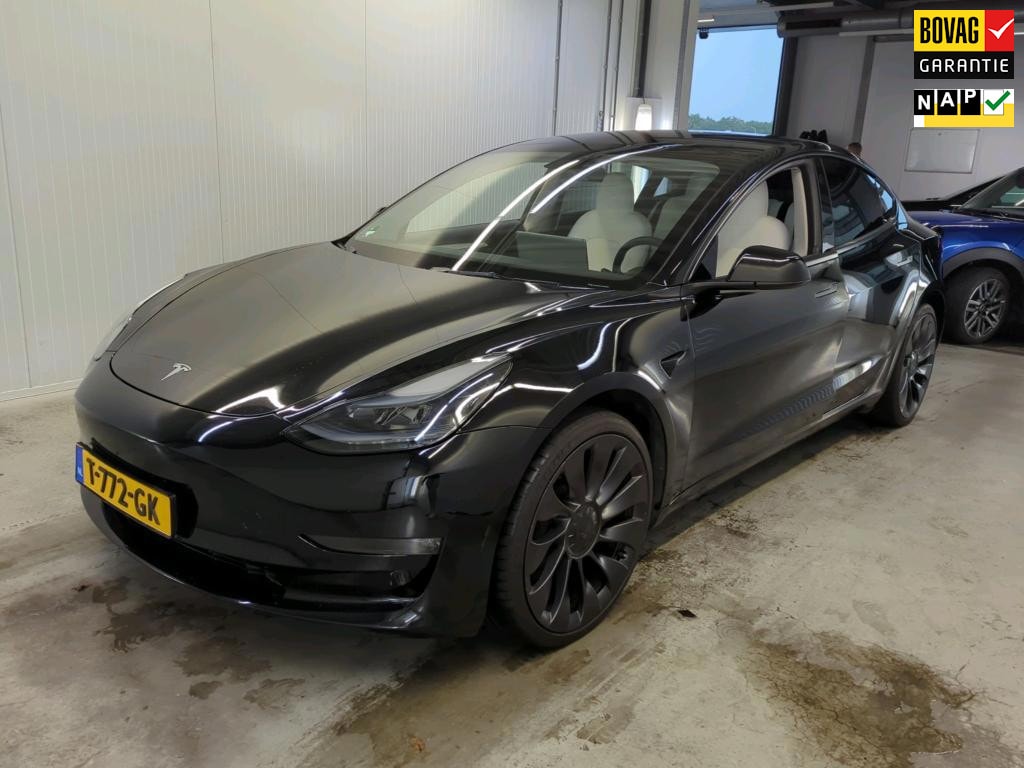 Tesla Model 3 Performance AWD 75 kWh SOH 92% 1 EIG / WIT LEER / 20"LMV /AUTOPILOT