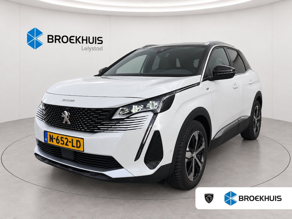 Peugeot 3008 1.2 PURETECH 130PK GT PACK AUTOMAAT / NAVI / LEDER / CLIMA / PDC / 19" LMV / APPLE CARPLAY / FOCAL AUDIO / CAMERA / KEYLESS / AFN. TREKHAAK / WINTERPAKKET / FULL-LED !!