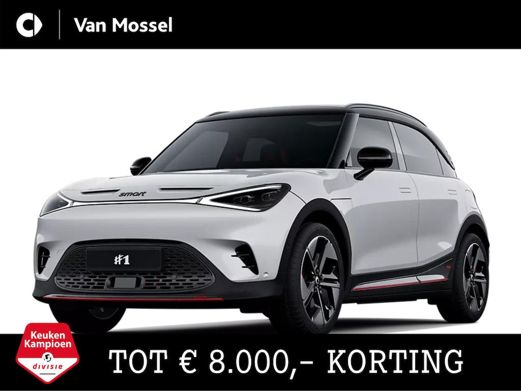 smart #1 BRABUS / Stoelverwarming / Beats® Soundsystem met 13 luidsprekers / Halo Roof / Verwarmd stuurwiel / Easy entry / Frunk
