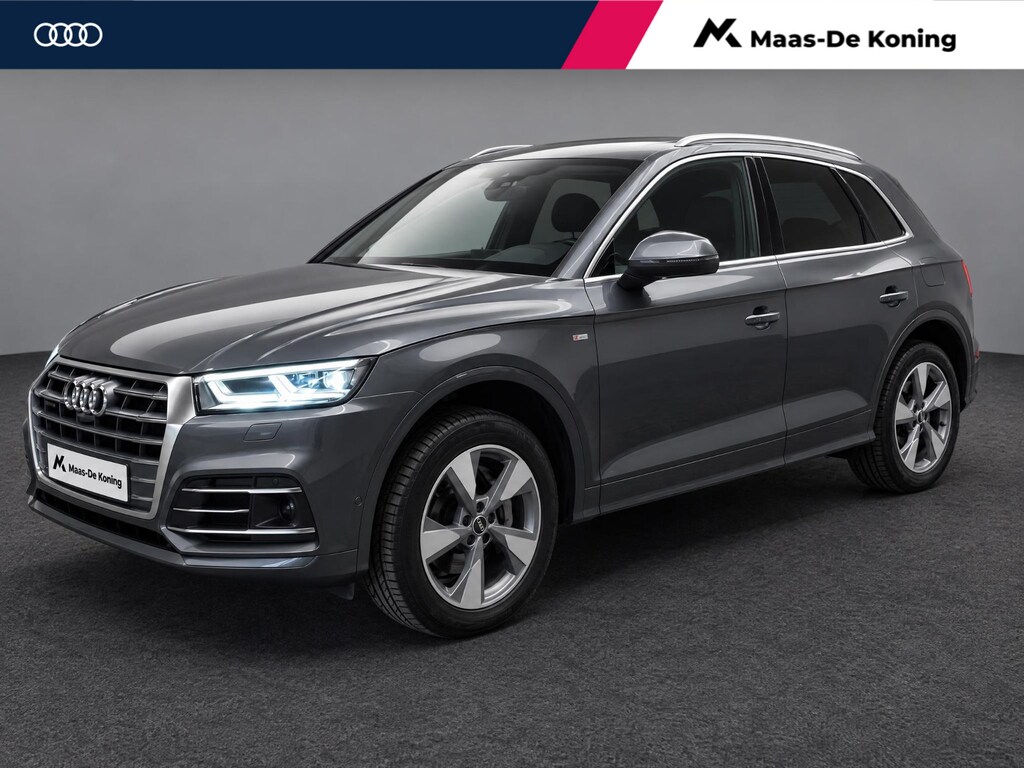 Audi Q5 50 TFSI e quattro S edition · Trekhaak · Adaptive Cruise Control · Apple/Android Car Play · Dodehoeksensoren · Stoelverwarming ·  Drive select · 360°Camera + Parkeersensoren ·