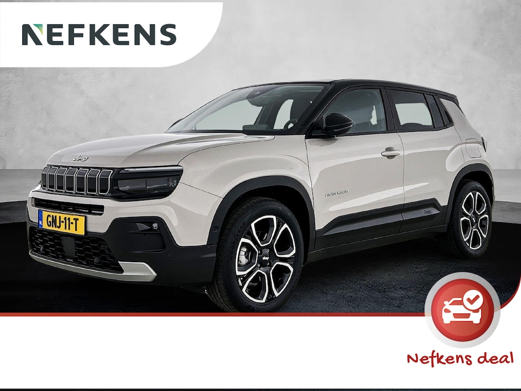 Jeep Avenger 156pk Summit 54 kWh Automaat | Elektrische Klep | Adaptieve Cruise Control | Climate Control | Navigatie | 3 Fase | full-LED | 18"LMV | Dodehoekdetectie | Apple Carplay/Android Auto |