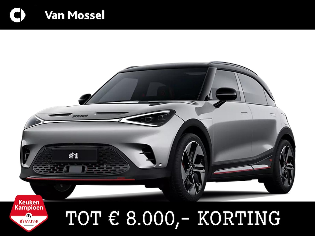 smart #1 BRABUS / Stoelverwarming / Beats® Soundsystem met 13 luidsprekers / Halo Roof / Verwarmd stuurwiel / Easy entry / Frunk