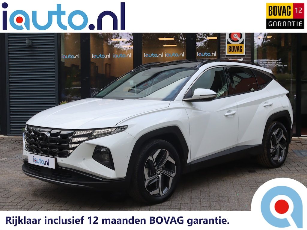 Hyundai Tucson 1.6 T-GDI HEV 230pk Premium Sky Pano/Matrix LED/Leder/360/Keyless/Virtual Cockpit/Elek. stoelen+mem/19"/Trekhaak