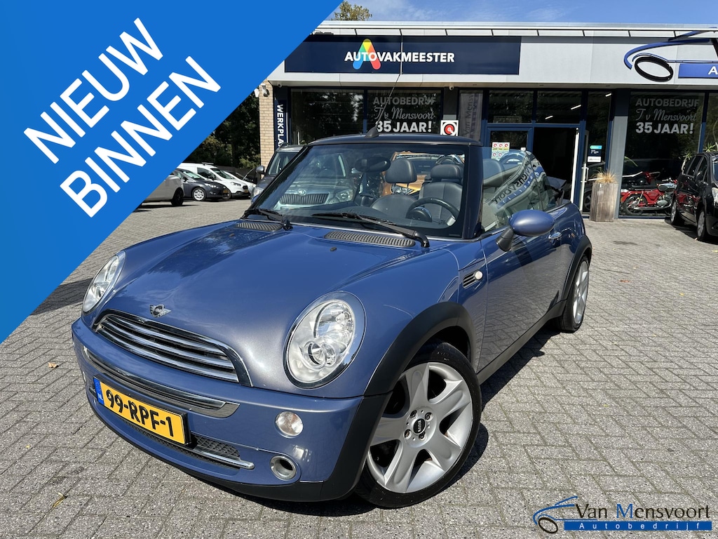 MINI Cooper Cabrio 1.6 Chili Airco|Leder|Harman-Kardon|Stoelverwarming|Windscherm