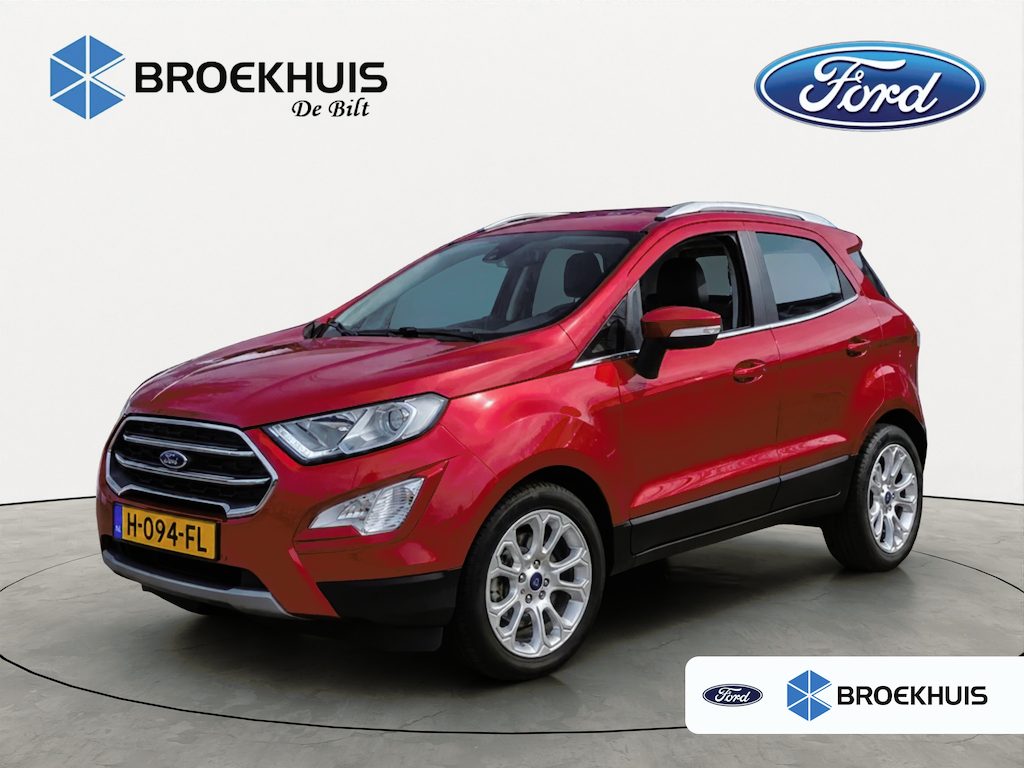 Ford EcoSport 1.0 EcoBoost Titanium | ORIGINEEL NL! | TREKHAAK | STOELVERWARMING | CAMERA | B&O AUDIO | KEYLESS | HALF LEDER
