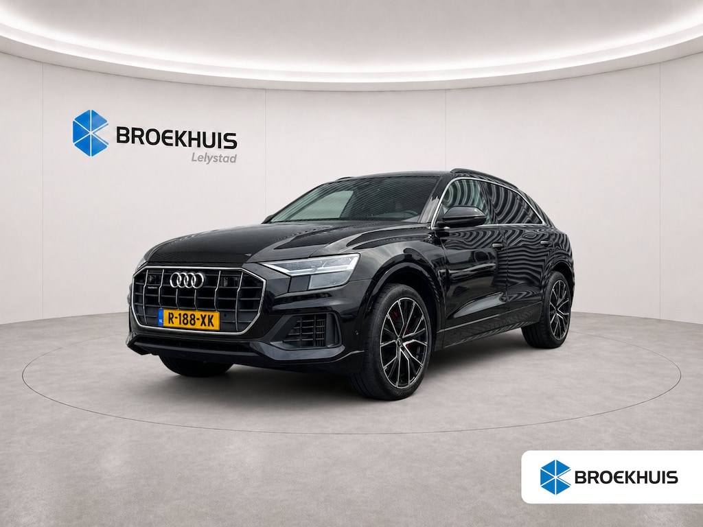 Audi Q8 55 TFSIe 381PK QUATTRO PRO LINE ADVANCED AUTOMAAT SOH 100% / NAVI / LEDER / CLIMA / FULL-LED / PDC / 22" LMV / CAMERA / KEYLESS / ADAPT. CRUISE !!