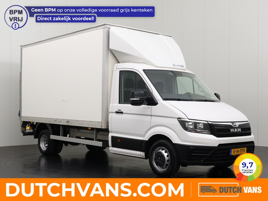 MAN TGE 2.0TDI 160PK DSG Automaat Bakwagen+Laadklep | Navigatie | Multimedia | Dakpoiler | 3-Zits