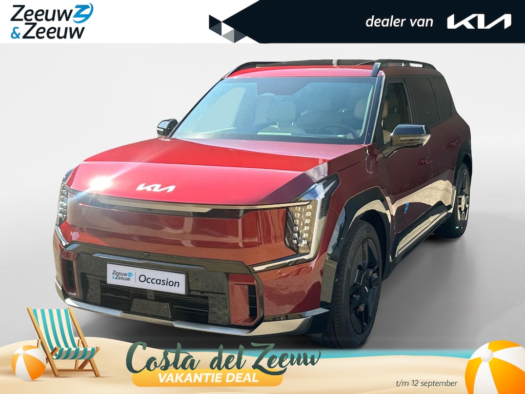 Kia EV9 GT-line AWD 99,8 kwh 7 zits | 385 PK | Geventileerde/verwarmde stoelen | Wireless Carplay & Android auto | 2.500 kg trekgewicht | Meridian | Fabrieksgarantie t/m 19-6-2033 +3x 1 jaar*  | NAP