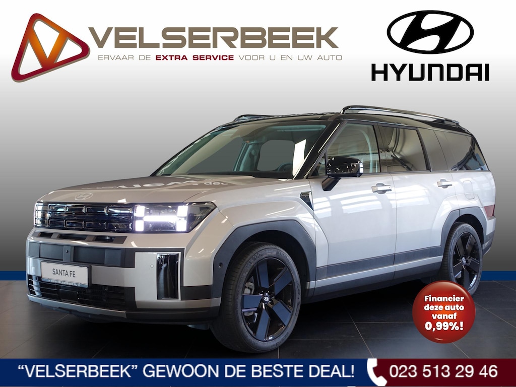 Hyundai Santa Fe 1.6 T-GDI HEV Premium 7p. *Black Silver* **NIEUW**DIRECT RIJDEN**