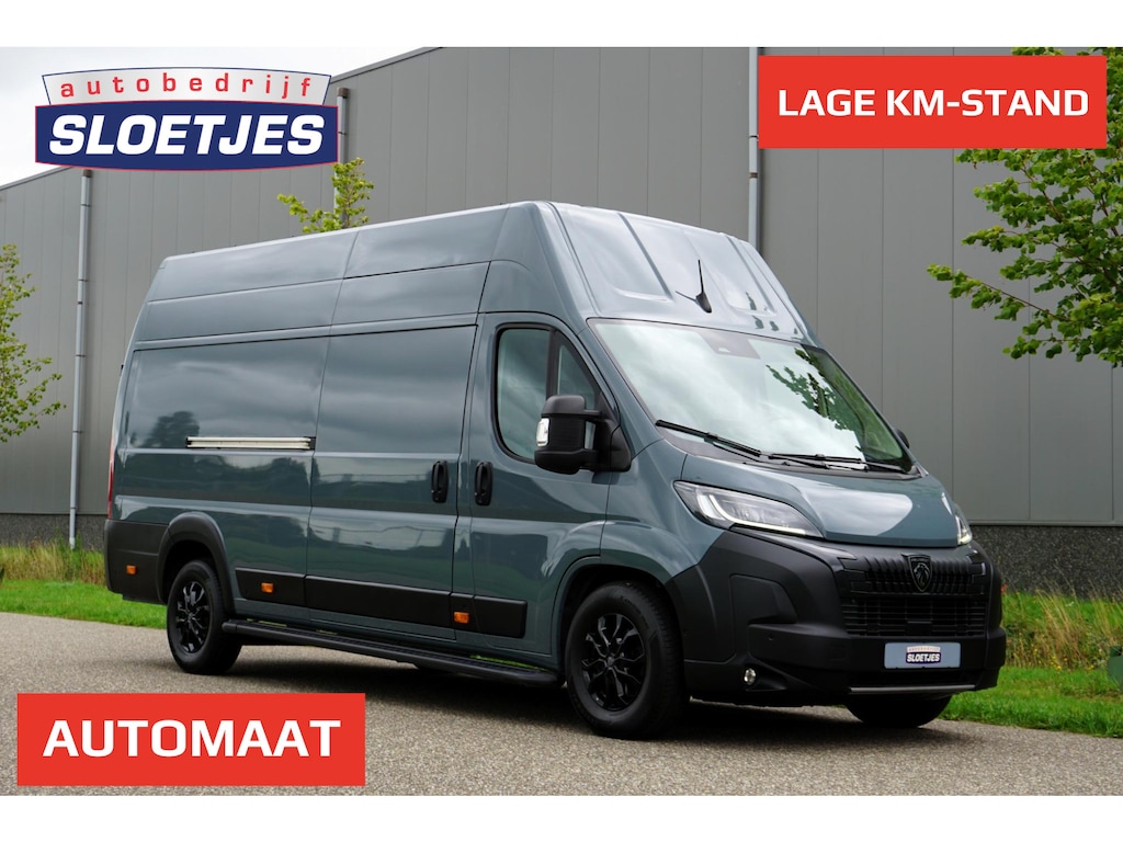Peugeot Boxer 2.2 BlueHDi 180 L4H3 3.5t Zwaar Automaat |In topstaat |Full-Option |Adaptive Cruise |Groot scherm |Full-LED |Parkeersensoren rondom |2e airbag |BPM voordeel! |Mooie camperbasis