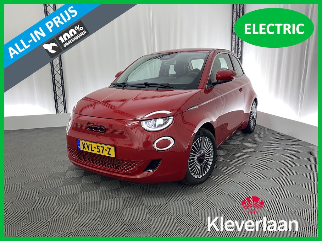 Fiat 500 RED 42 kWh | Apple carplay | Navi | Camera | LED | Stoelverwarming | Cruise | Voorruit verwarming |