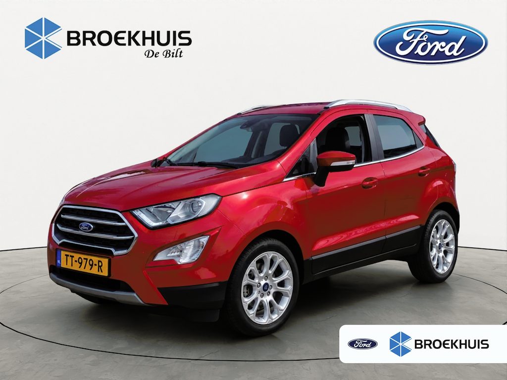 Ford EcoSport 1.0 EcoBoost Titanium | ORIGINEEL NL! | 1E EIGENAAR | TREKHAAK | STOELVERWARMING | CAMERA | B&O AUDIO | KEYLESS | HALF LEDER