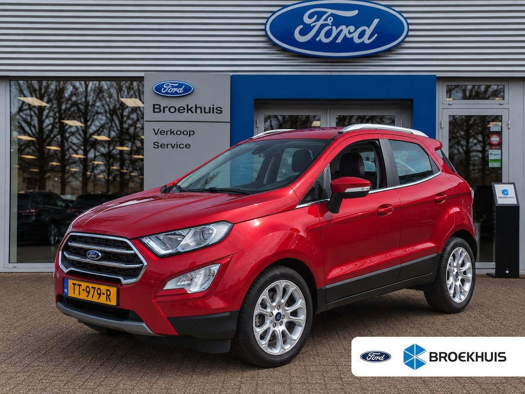 Ford EcoSport 1.0 EcoBoost Titanium | ORIGINEEL NL! | 1E EIGENAAR | TREKHAAK | STOELVERWARMING | CAMERA | B&O AUDIO | KEYLESS | HALF LEDER