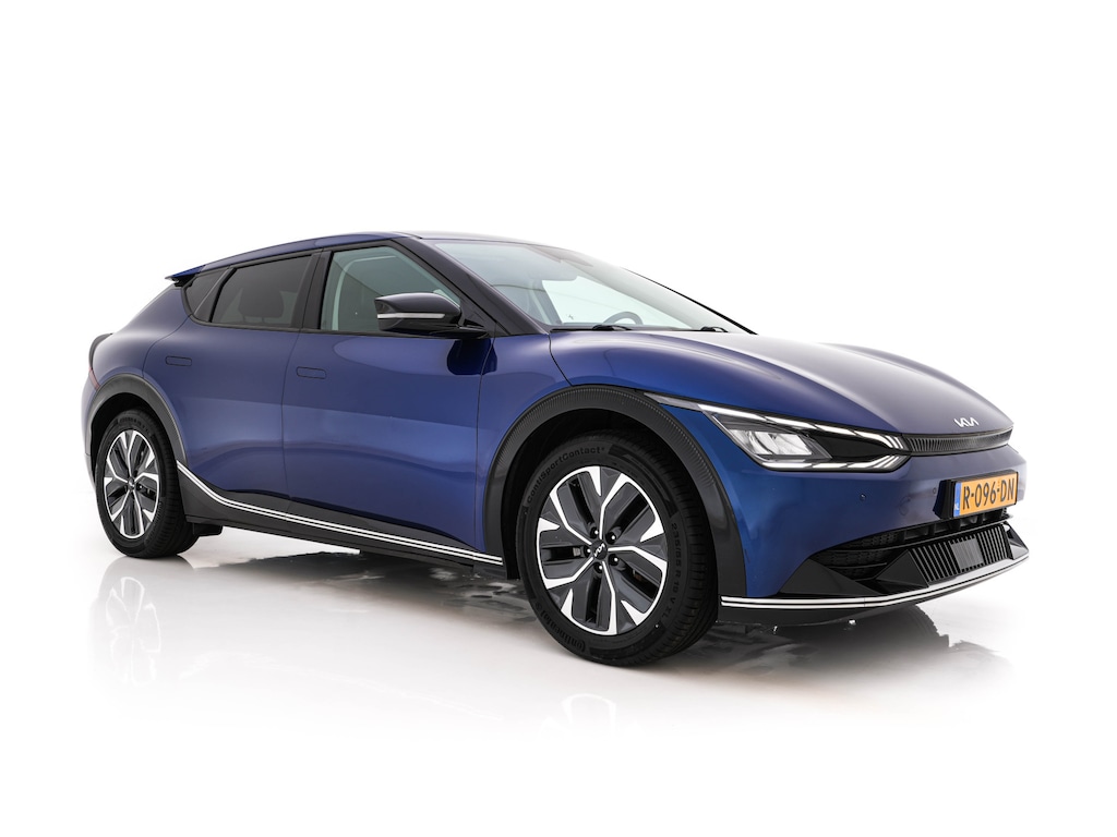Kia EV6 Plus 77.4 kWh [3-Fase-11kW] {SoH-96%} (INCL-BTW) Aut. *HEATPUMP | LEATHER | MERIDIAN-AUDIO | ADAPTIVE-CRUISE | DIGI-COCKPIT | MEMORY-PACK | FULL-LED | KEYLESS | CAMERA | DAB | BLINDSPOT | NAVI-FULLMAP | PRIVACY-GLASS | AMBIENTLIG