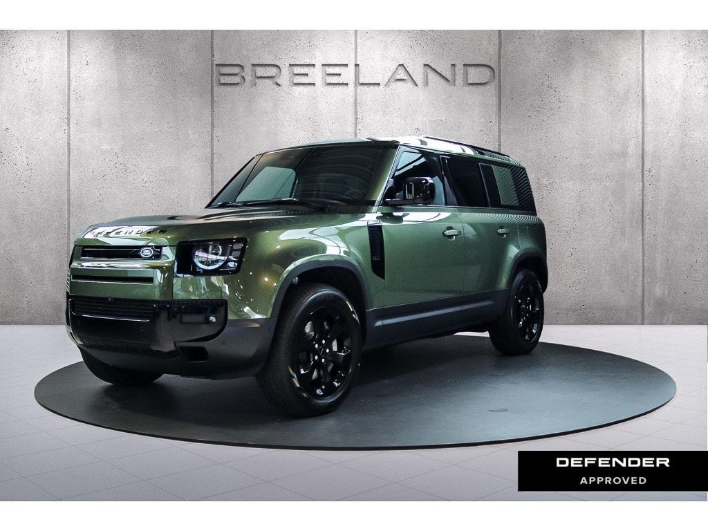 Land Rover Defender 110 P300e Forest Edition | Panoramadak | Trekhaak | Cold Climate Pack Woolstone Green / Ebony