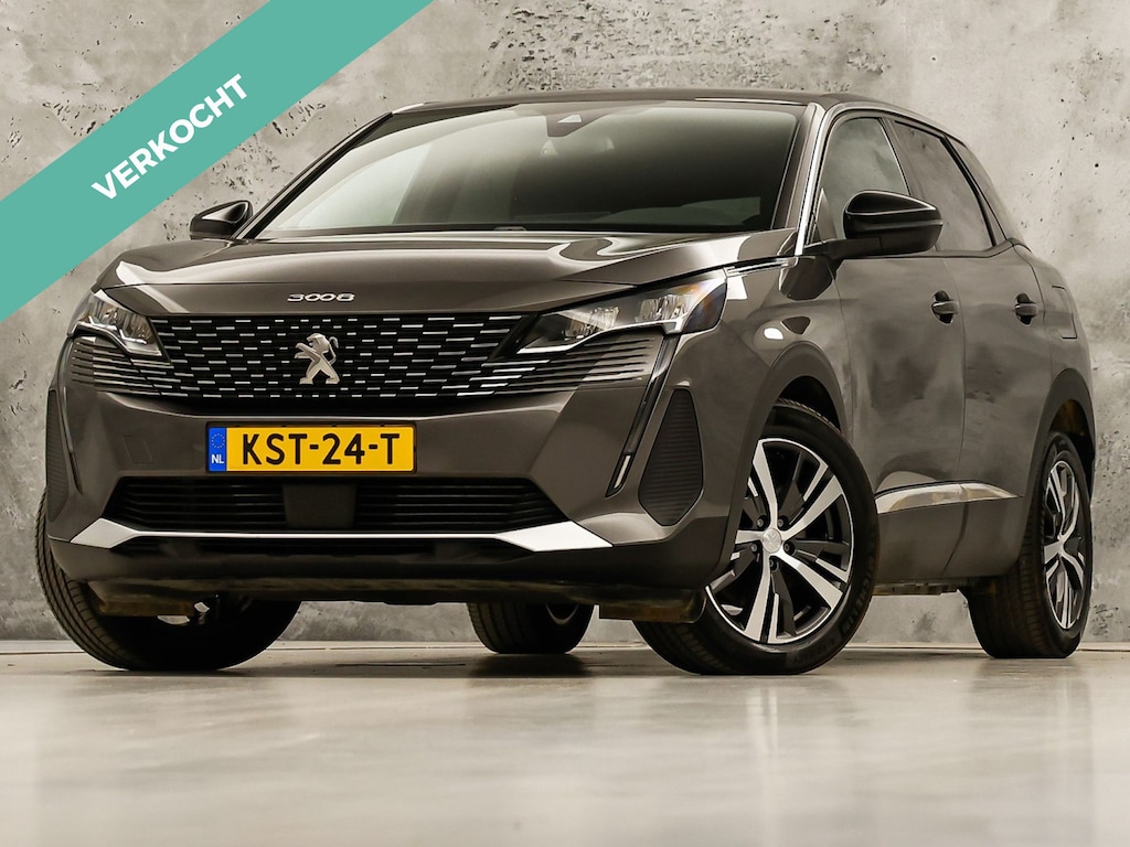 Peugeot 3008 1.6 HYbrid 225 Allure Sport 225Pk Automaat (APPLE CARPLAY, GROOT NAVI, 360 CAMERA, GETINT GLAS, SPORTSTOELEN, LEDER, ZWART HEMEL, LANE ASSIST, NIEUWSTAAT)