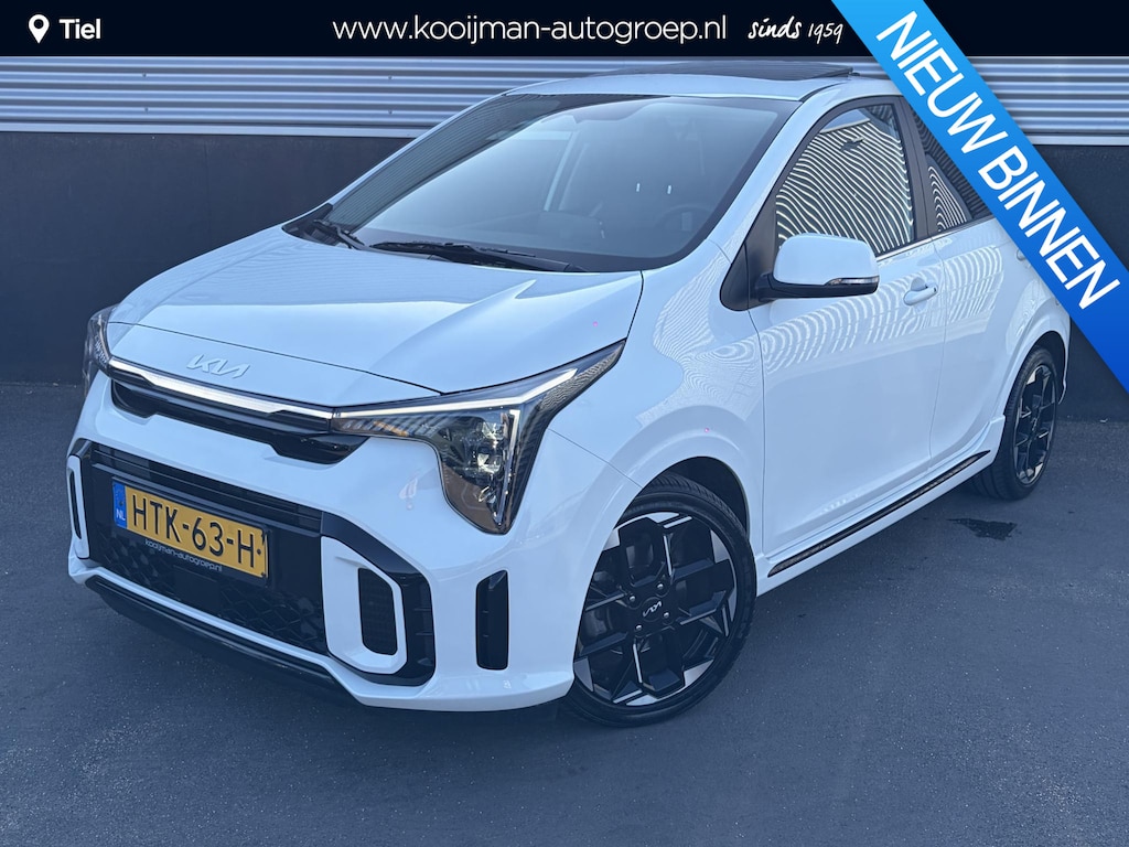 Kia Picanto 1.0 DPI GT-Line Schuif/kanteldak, Stoel- & Stuurwiel verwarmd, Navigatie, Cruise control, Lichtmetalen velgen, Climate control,