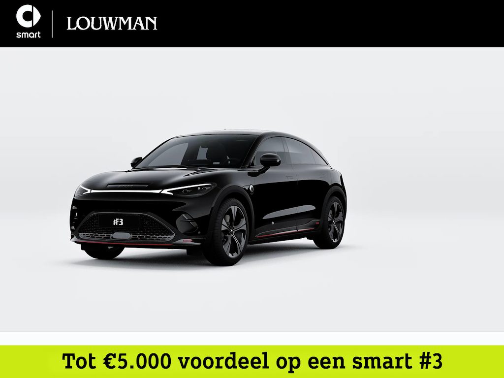 smart #3 BRABUS 66 kWh | Warmtepomp | Memorypakket voorstoelen | Panoramadak | Sfeerverlichting 64 kleuren | Head-up display | 360 ° camera | Adapt. cruise control |