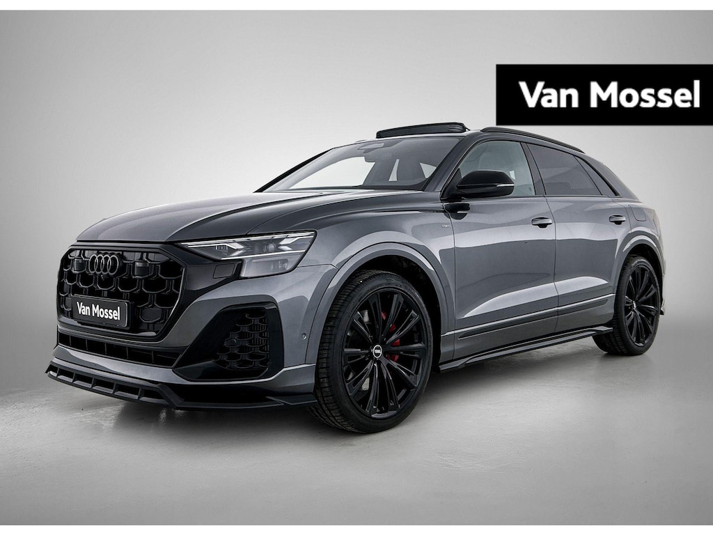 Audi Q8 60 TFSI e quattro Pro Line S Competition 490 PK | Maxton Pakket | S-line | 360 Camera | Panoramadak | Vierwielbesturing | Bang & Olufsen Advanced 3D | Climate Control | Navigatie | Trekhaak | Stoelverwarming voor en achter | Lichtmetalen velgen |