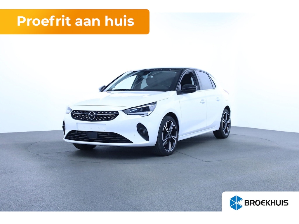 Opel Corsa 1.2 Elegance Afneembare Trekhaak | Panorama Dak | Camera | Stuur & Stoelverwarming | Camera | Parkeersensoren Rondom | Achteruitrijcamera | Afneembare trekhaak | Afwijkende dakkleur