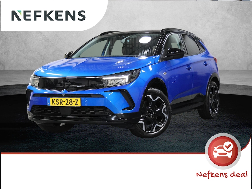 Opel Grandland 1.6 225PK Turbo Plug-In Hybrid Ultimate | 1ste eigenaar | Alcantara | Stoel/Stuur/Voorruitverwarming | FULL LED | AGR Stoelen | 360'Camera | Two-tone | Privacy Glass | AppleCarPlay/AndroidAuto | Navigatie | Cruise Control | Keyless | Isofix | Elektrische Achterklep |