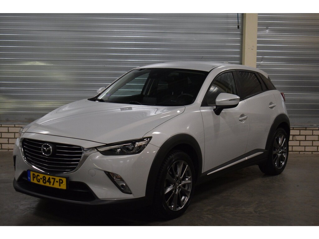 Mazda CX-3 2.0 SkyActiv-G 120 GT-Luxury|Parelmoer Wit|Automaat|Leder|Camera|Navigatie|Trekhaak|Stoelverwarming|