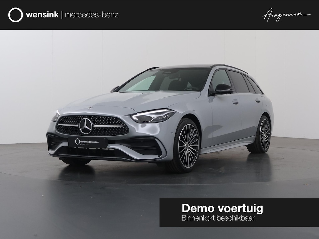 Mercedes-Benz C-klasse Estate 300e Business Solution AMG | Panoramaschuifdak | Trekhaak | Nightpakket | Burmester | Head-Up |