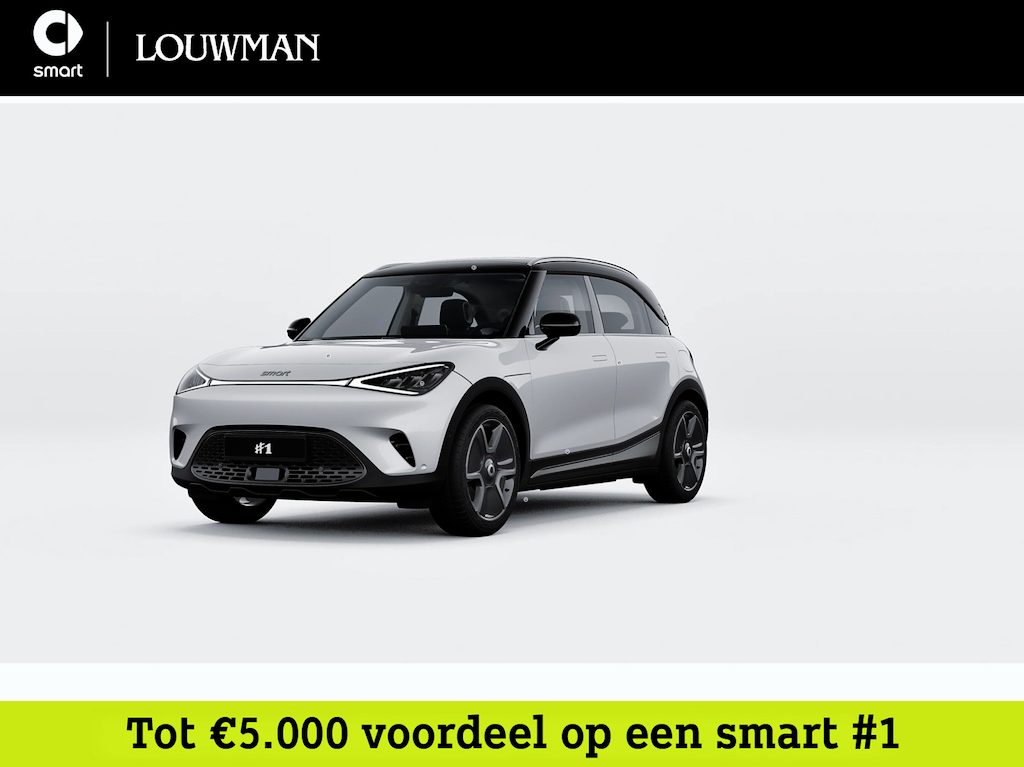 smart #1 Pro 49 kWh | Adapt. cruise control | Anti-diefstal alarm | Stoelverwarming | Elektrisch verstelbare voorstoelen | Sfeerverlichting - 64 kleuren | 360°-camera |