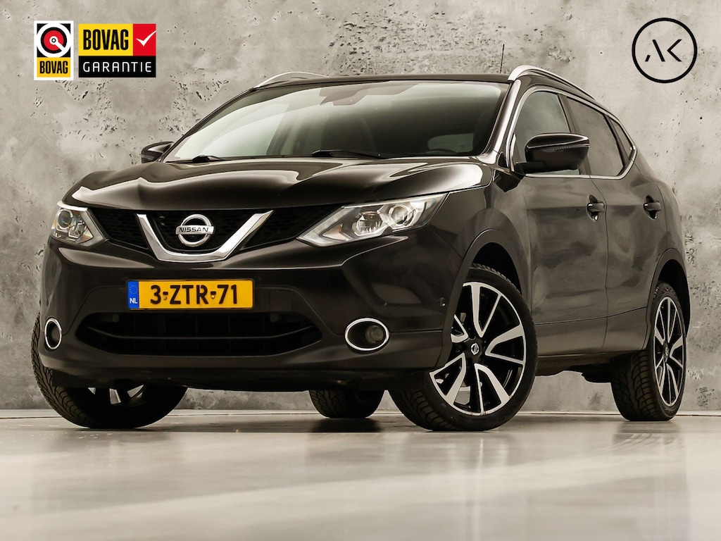 Nissan Qashqai 1.6 Tekna Sport (PANORAMADAK, NAVIGATIE, 360 CAMERA, LEDER, ELEK SPORTSTOELEN, GETINT GLAS, CRUISE, NIEUWSTAAT)